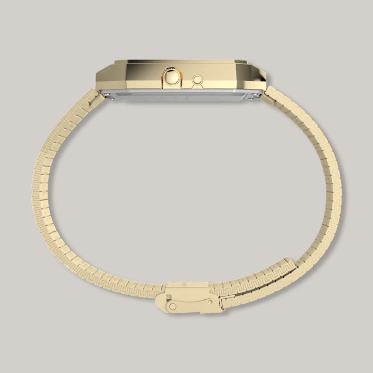 Q TIMEX® 1982 ANA-DIGI REISSUE 33MM GOLD-TONE BRACELET WATCH