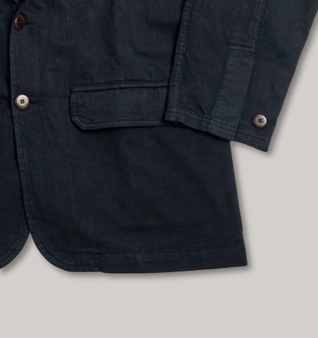 HEIMAT JOURNEY BLAZER - HERRINGBONE COTTON - INK