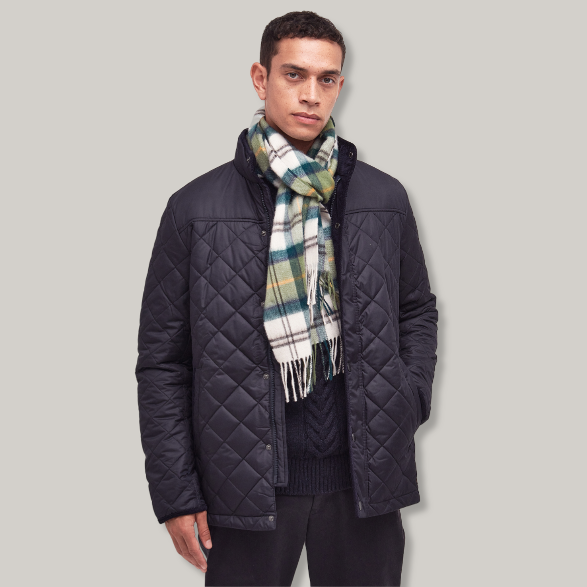 BARBOUR LAMBSWOOL/ SCARF - ANCIENT