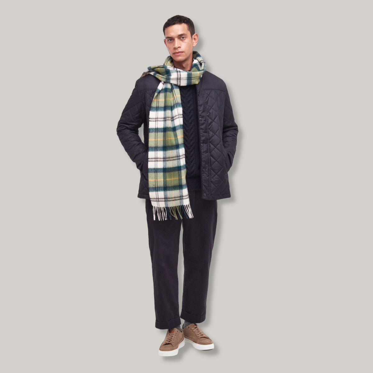 BARBOUR LAMBSWOOL/ SCARF - ANCIENT