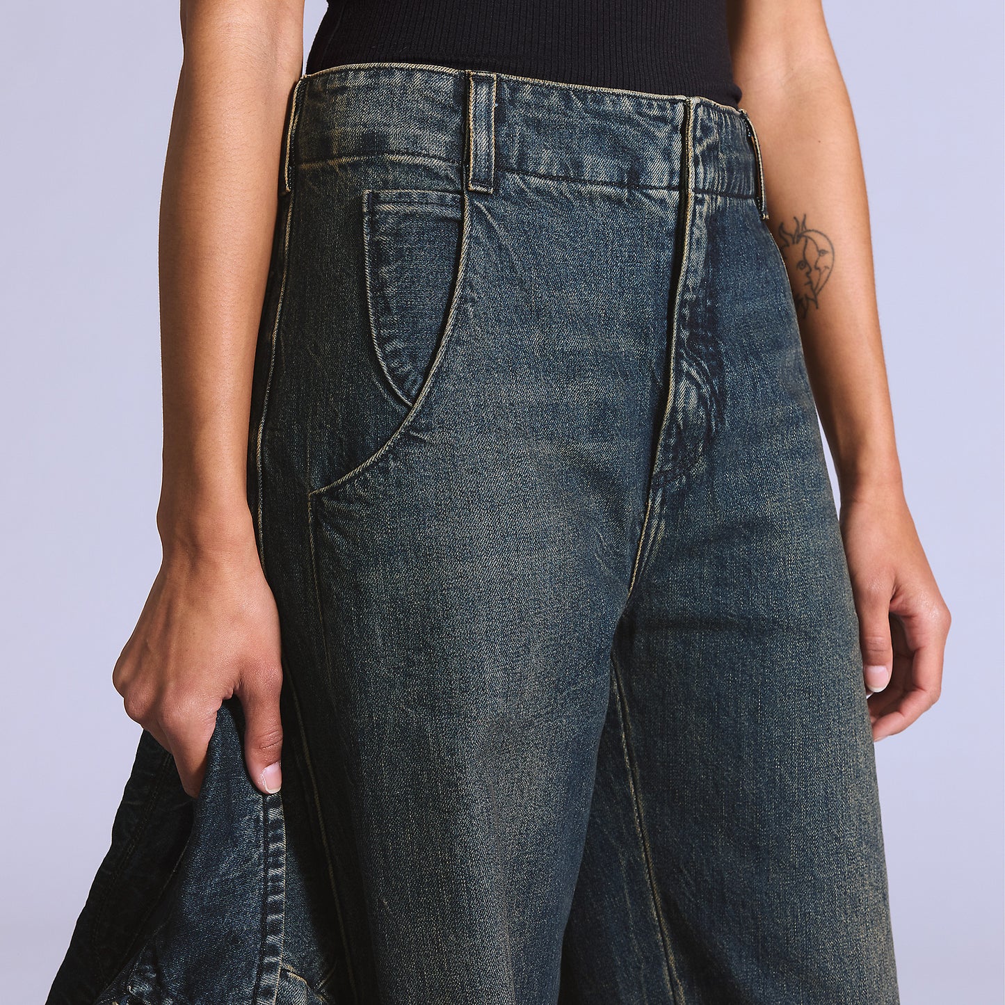 LEVIS' BLUE TAB MOTO JEAN - BLACK PEARL