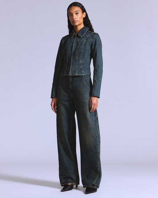 LEVIS' BLUE TAB MOTO JEAN - BLACK PEARL