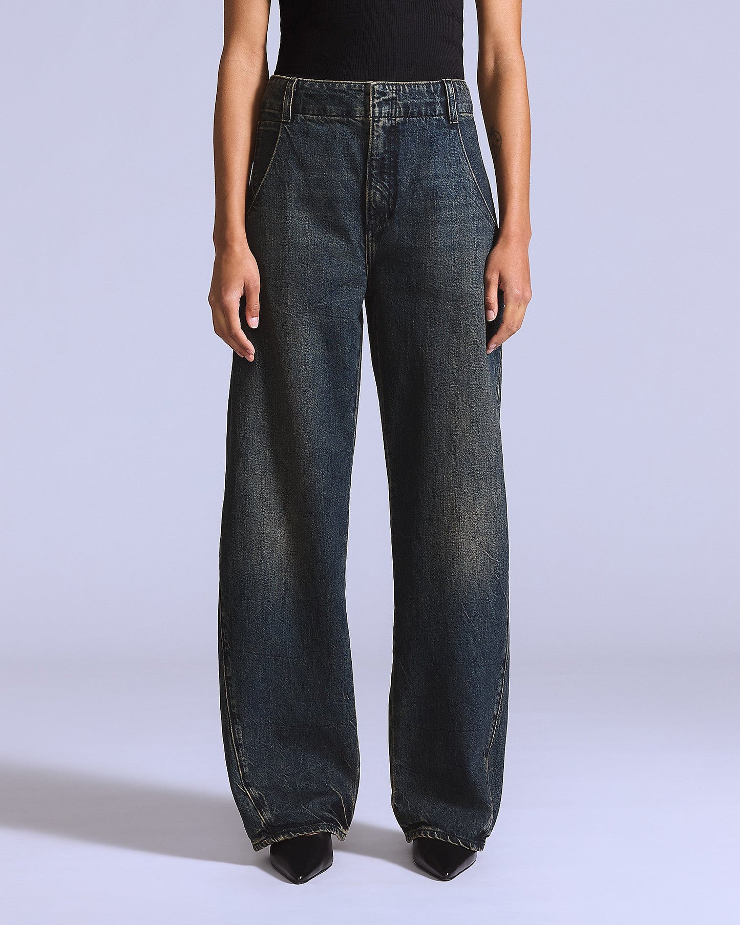LEVIS' BLUE TAB MOTO JEAN - BLACK PEARL