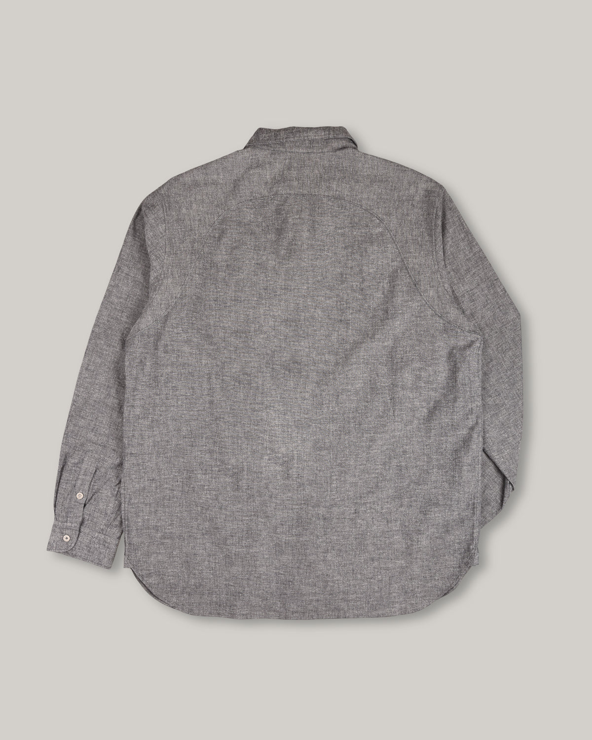 WORK WORKS MEN'S PATCH POCKET TANG SHIRT - YARN DYED GREY