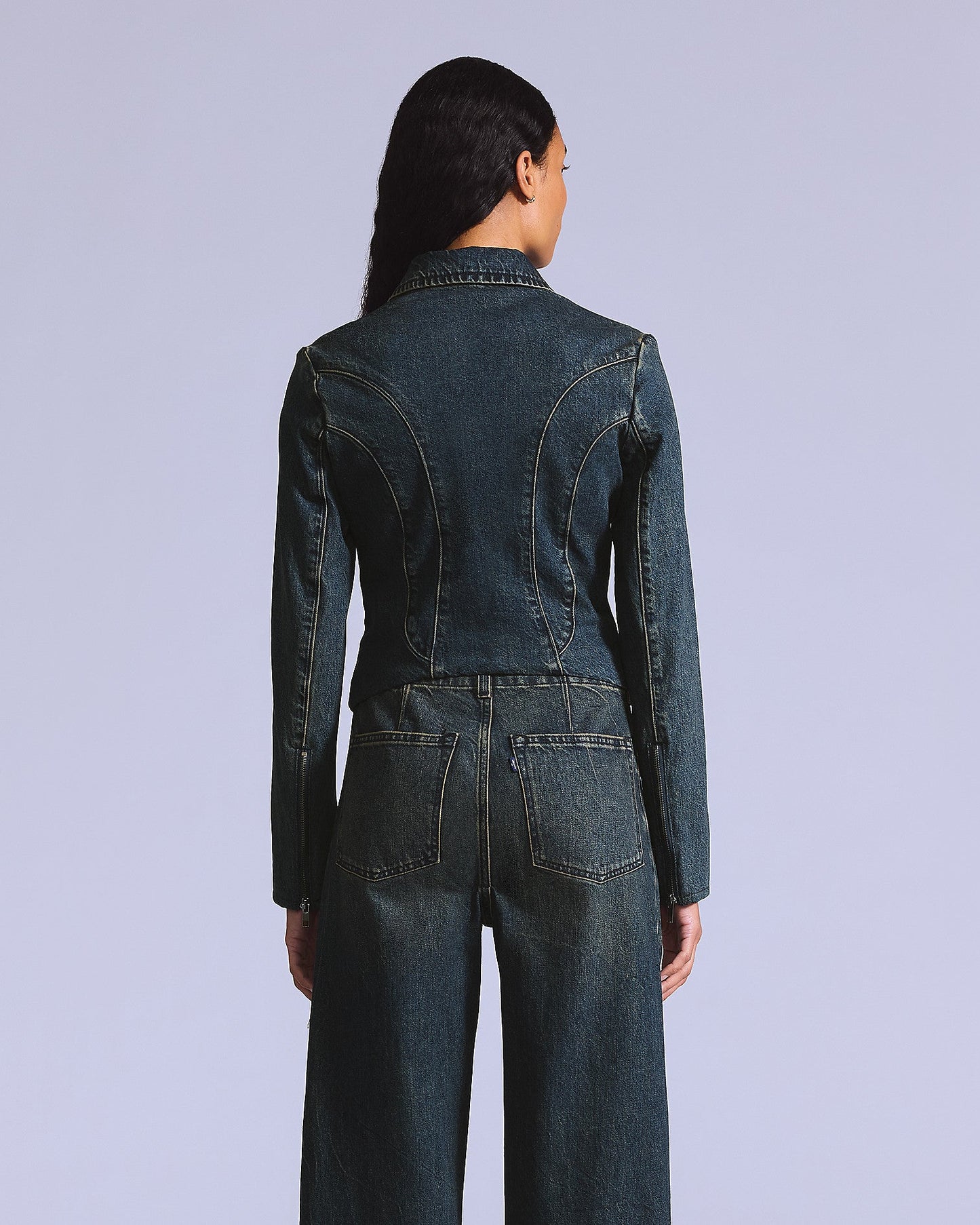 LEVIS' BLUE TAB MOTO JACKET - BLACK PEARL