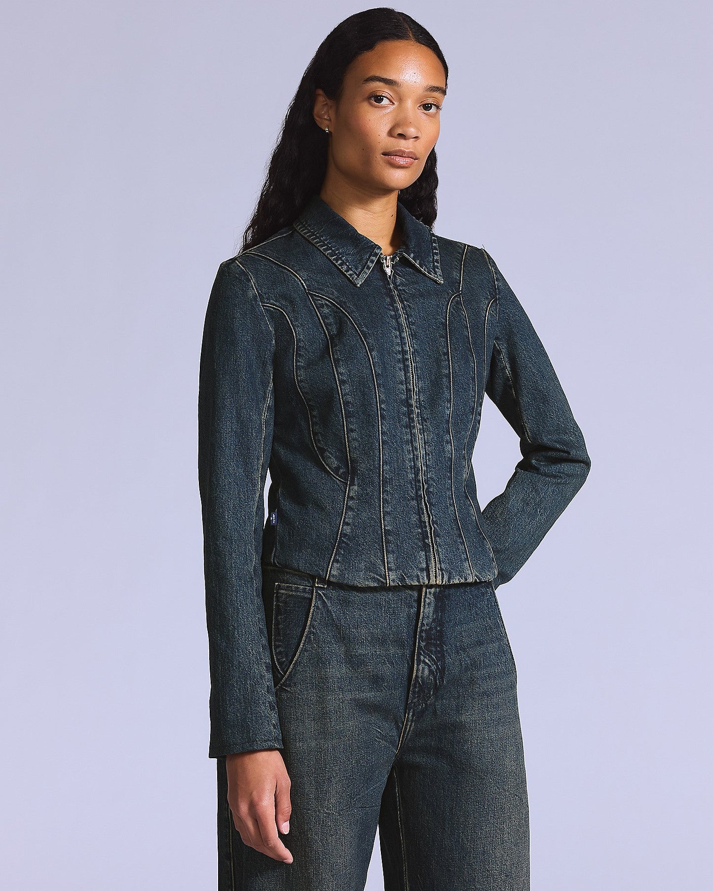 LEVIS' BLUE TAB MOTO JACKET - BLACK PEARL