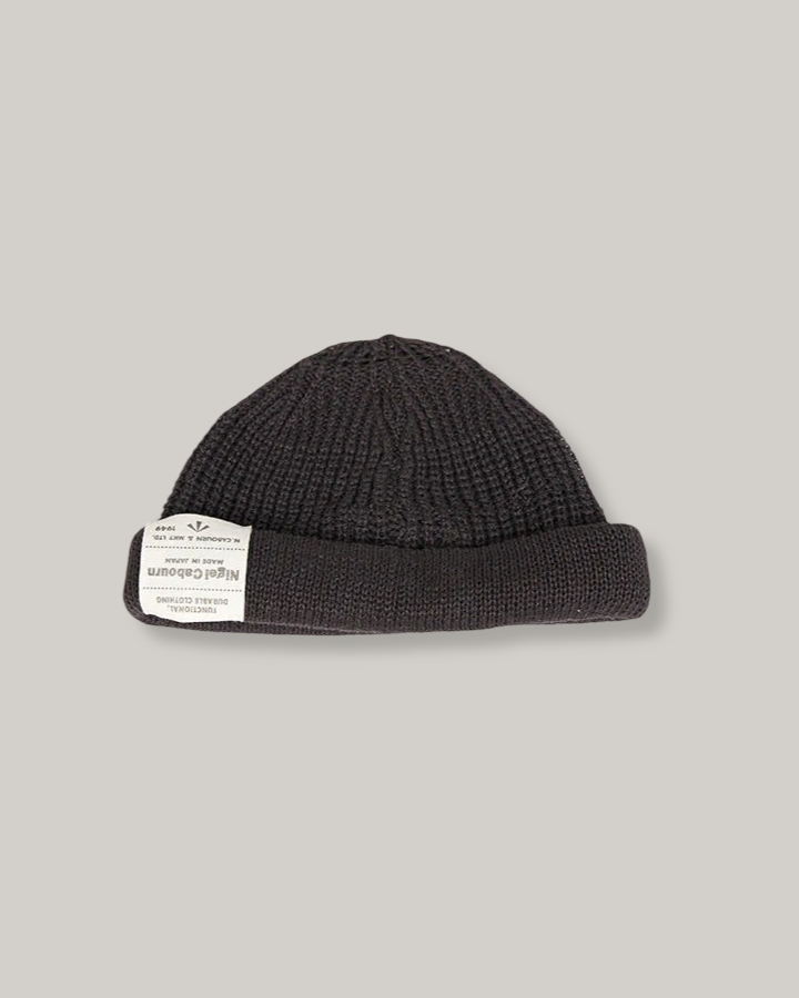 NIGEL CABOURN MAINLINE HEMP BEANIE - CHARCOAL GREY