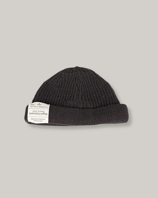 NIGEL CABOURN MAINLINE HEMP BEANIE - CHARCOAL GREY