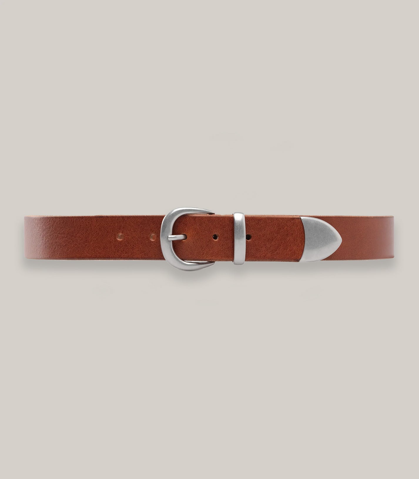 KNICKERBOCKER WESTERN BRIDLE LEATHER BELT - BROWN