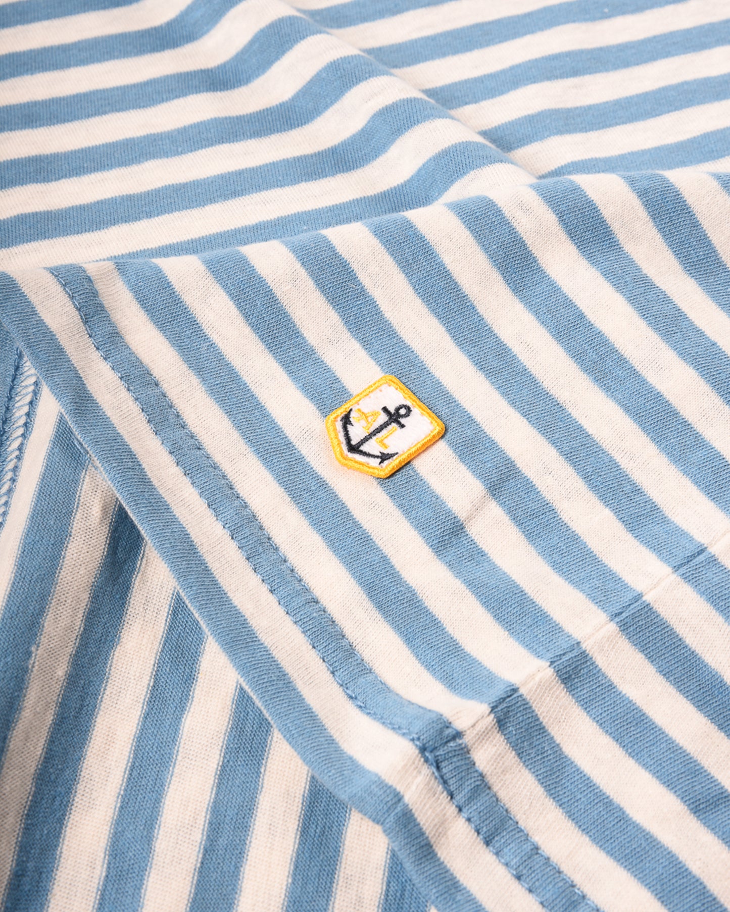 ARMOR LUX POCKET T-SHIRT - COTTON/ LINEN - WATERFALL/ NATURE