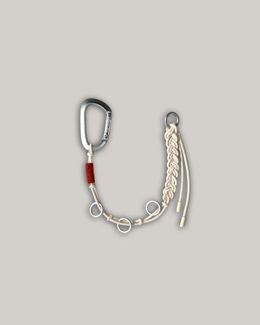 TOPOLOGIE BRAIDED KEYCHAIN OFF WHITE