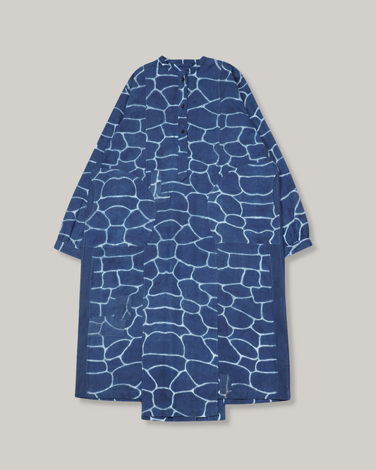 KARDO WOMEN'S EVA SHIBORI DRESS - INDIGO