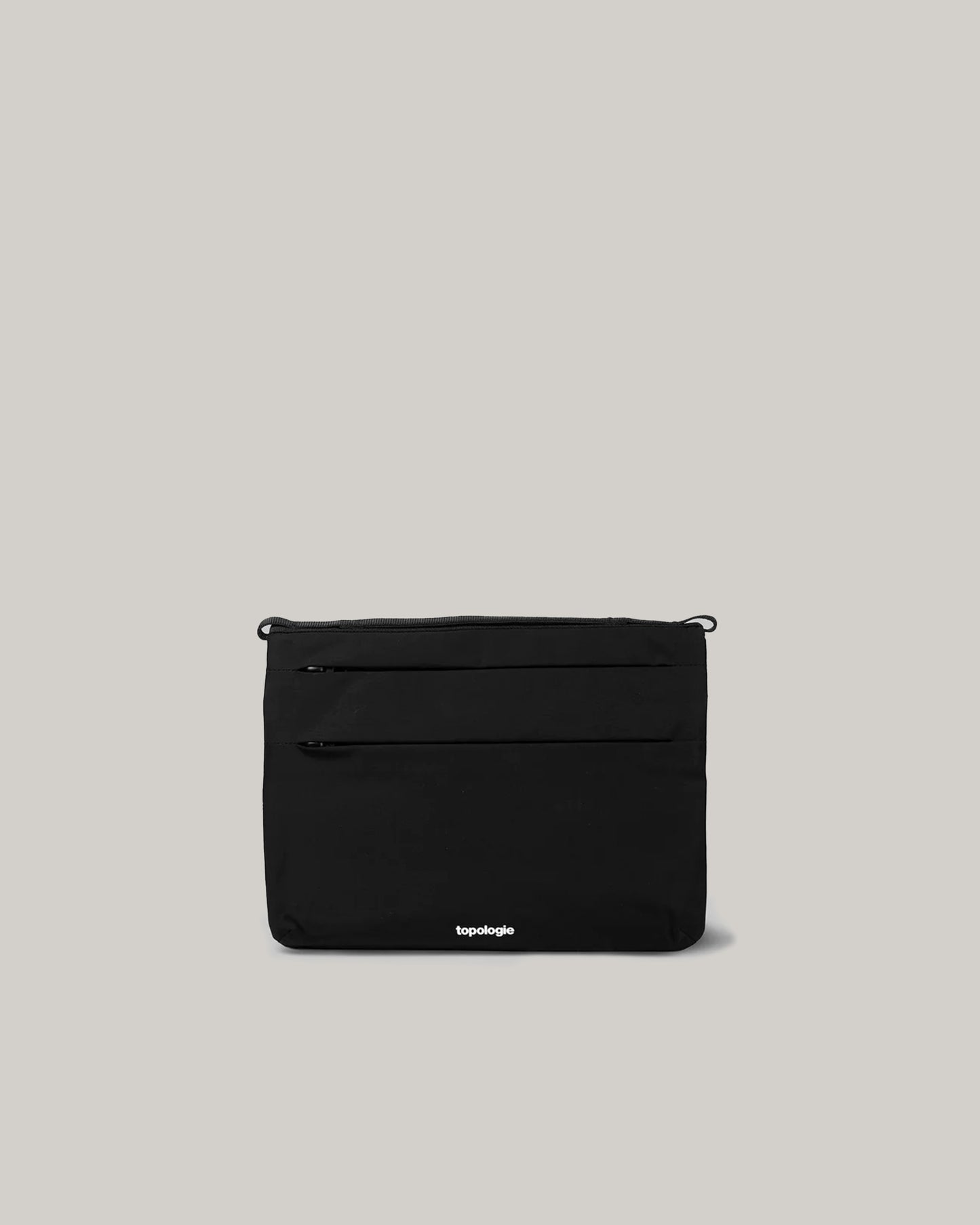 TOPOLOGIE FLAT SACOCHE MEDIUM BLACK TECH SATEEN