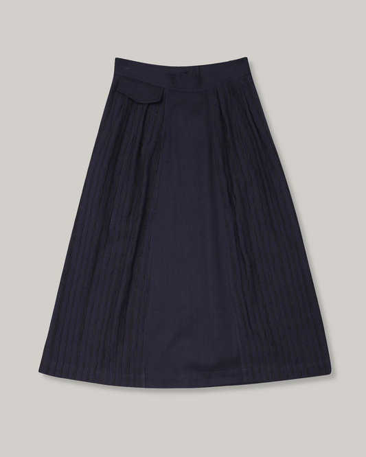 KARDO WOMEN'S COTTON LALI  SKIRT - NAVY