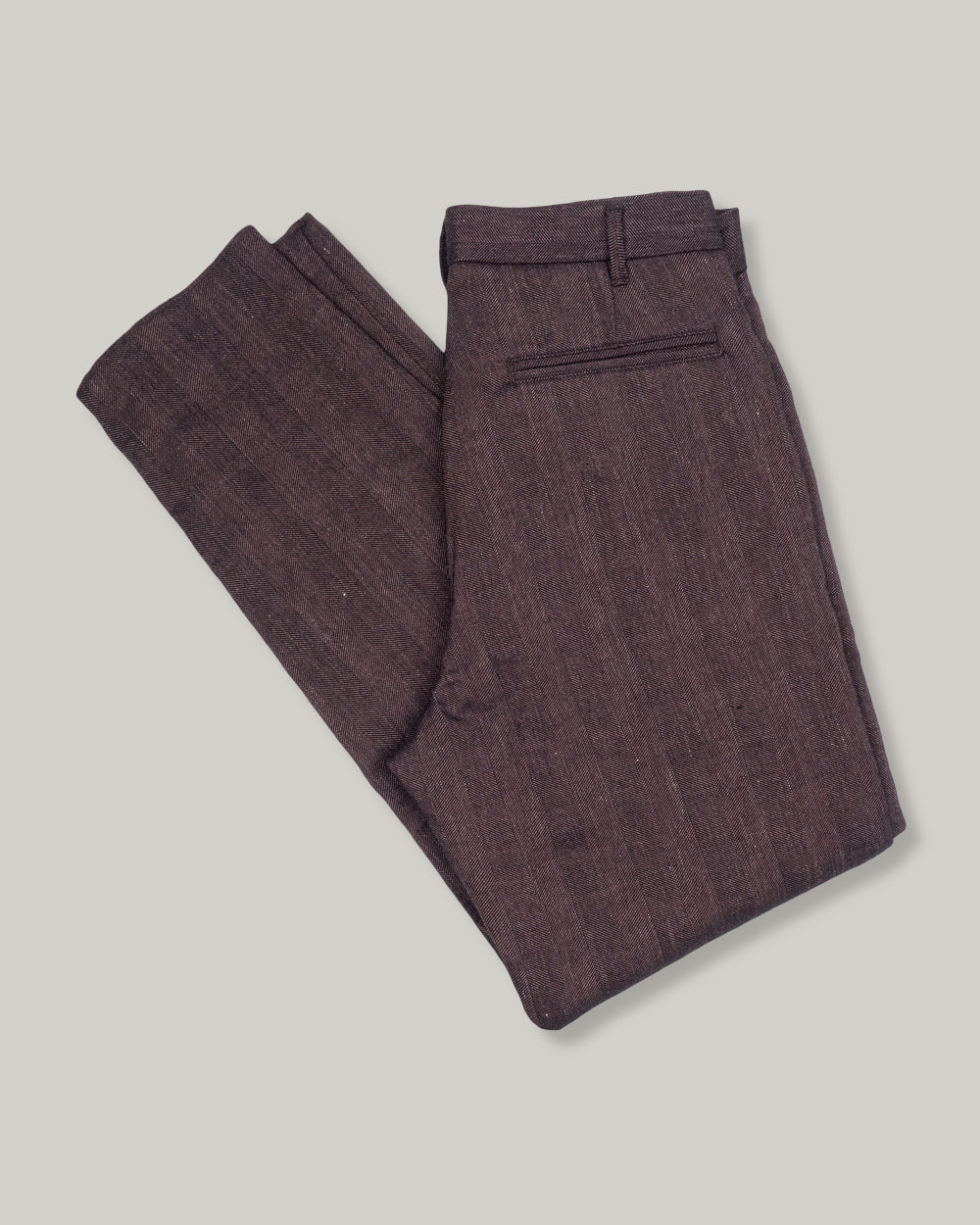 1ST PAT-RN LOGAN TROUSER - BURNT HERRINGBONE
