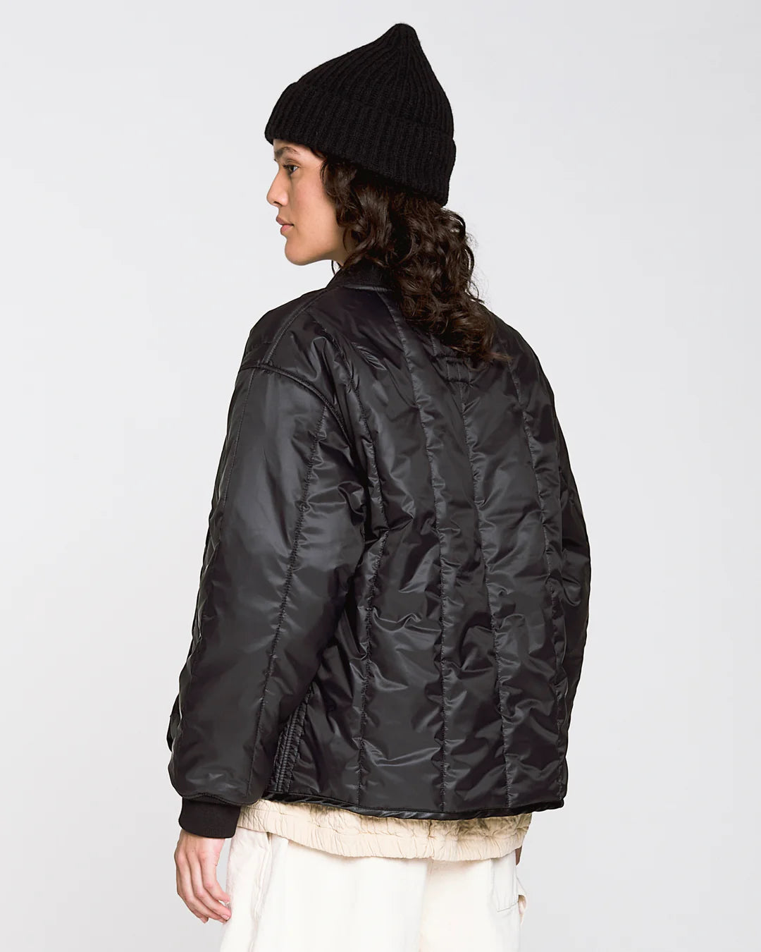 EAT DUST FROSTBOMBER JACKET FURY NYLON - BLACK