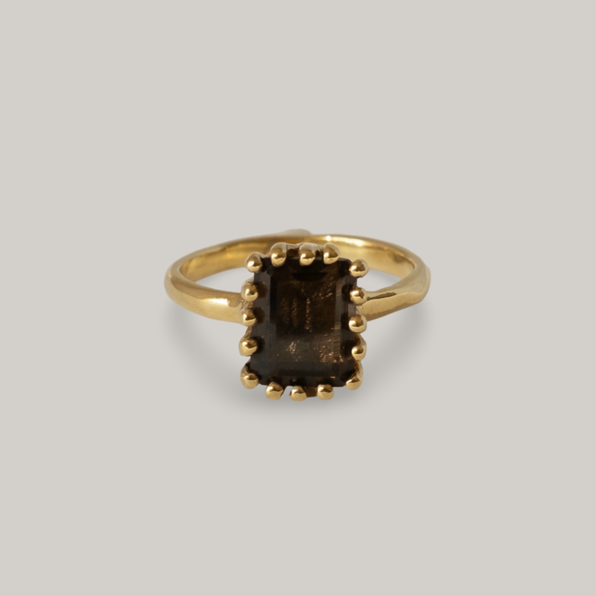 MEREWIF RAMONA GOLD RING - SMOKY TOPAZ