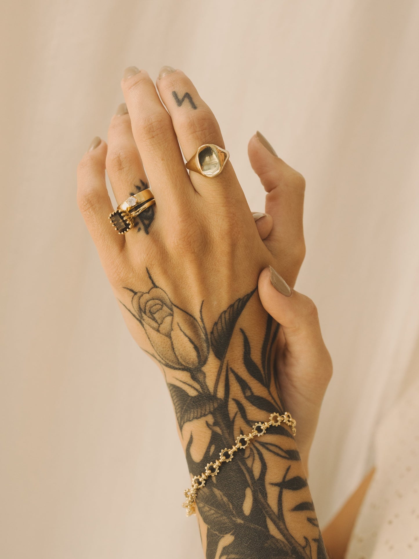 MEREWIF RAMONA GOLD RING - SMOKY TOPAZ