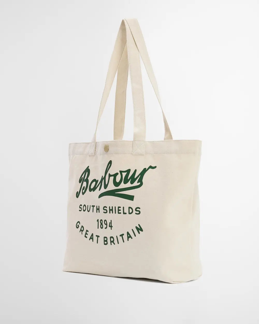 BARBOUR SCRIPT TOTE BAG - NATURAL