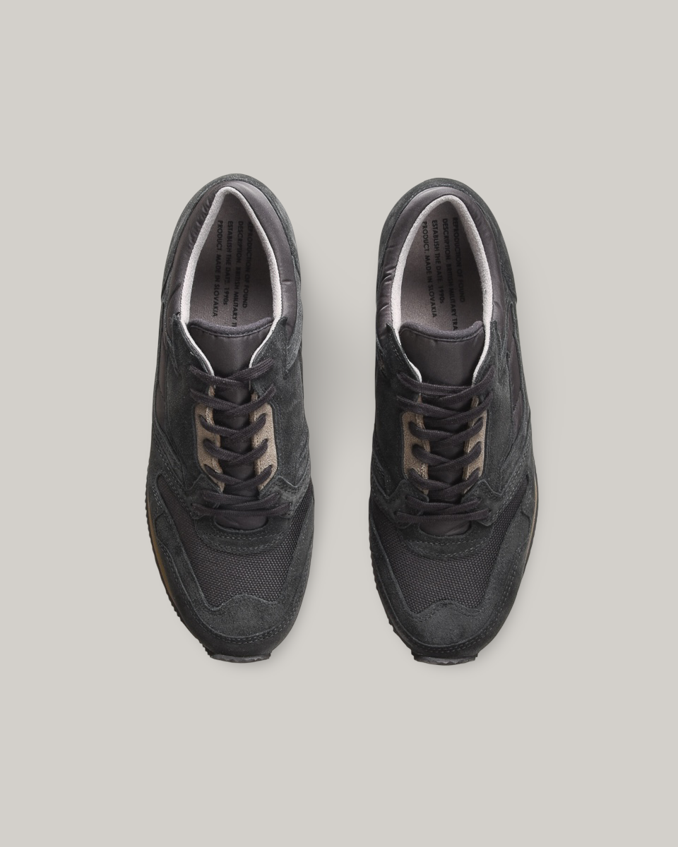 REPRODUCTION OF FOUND - BRITISH ARMY TRAINERS - BLACK/ BLACK