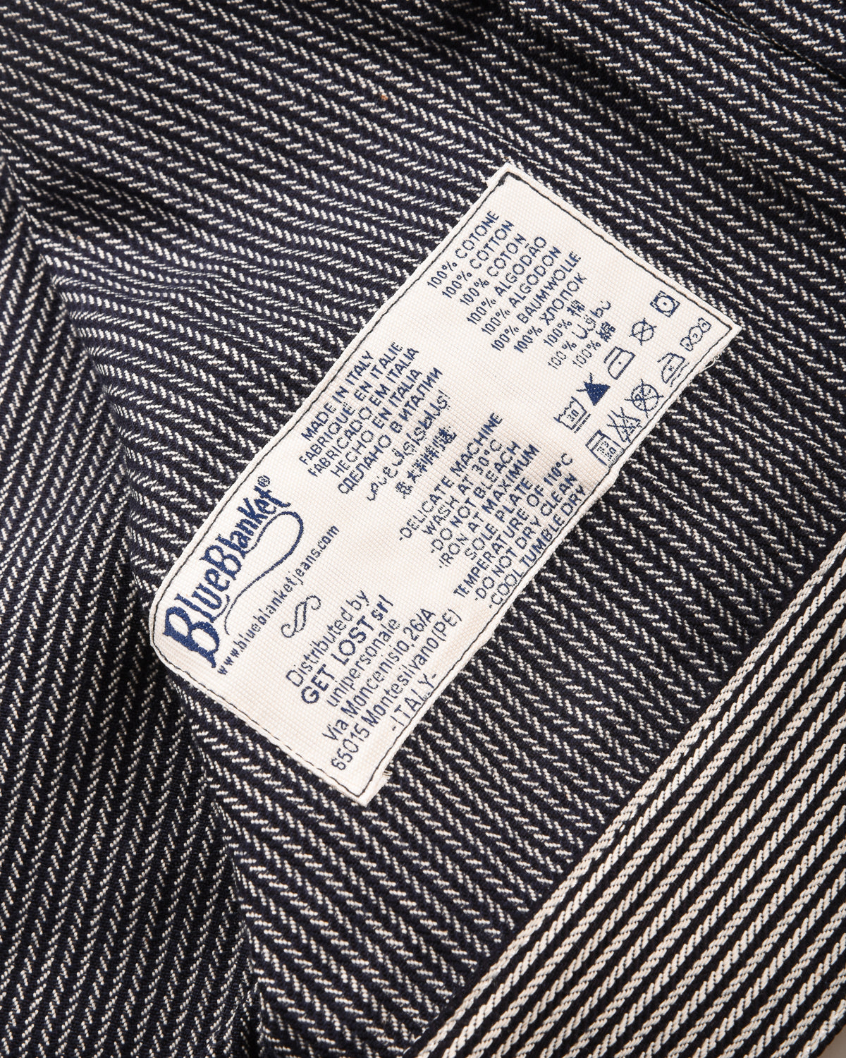 BLUE BLANKET JEANS J03 TYPE I JACKET - INDIGO HICKORY STRIPE