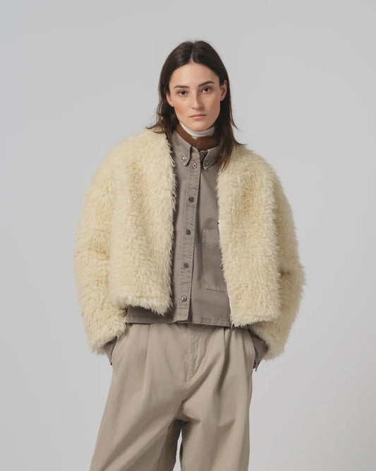 GIRLS OF DUST SHETLAND JACKET - ALASKA FLUFF - ECRU