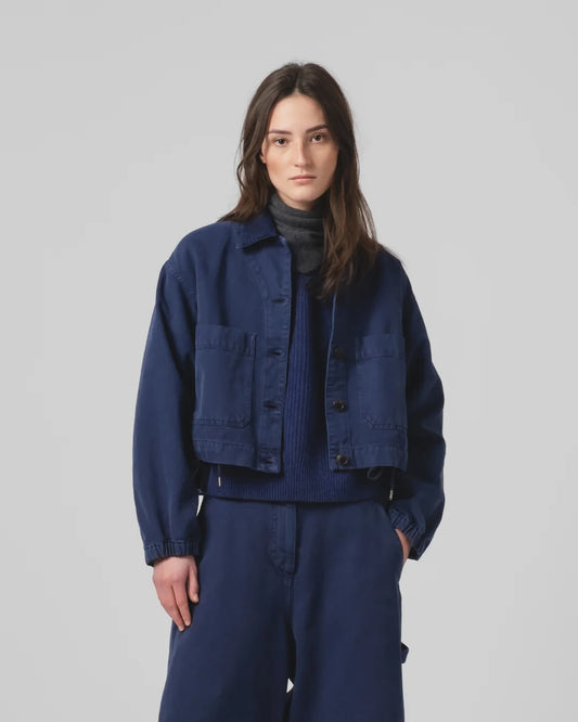 GIRLS OF DUST WOOPSIE JACKET - INDIGO BLUE CANVAS