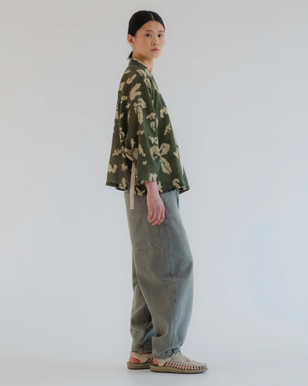 GIRLS OF DUST KIMONO - CLOUD CAMO MESH - LIGHT GREEN/ OFF WHITE