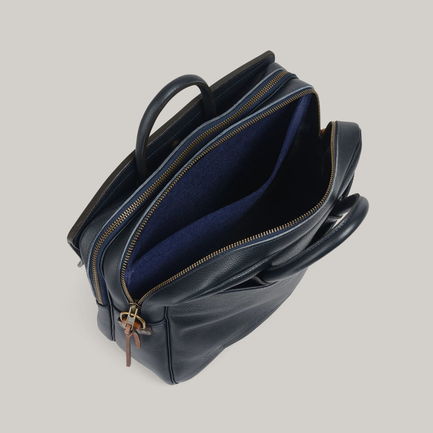 BLEU DE CHAUFFE ZEPPO BUSINESS BAG - NAVY BLUE