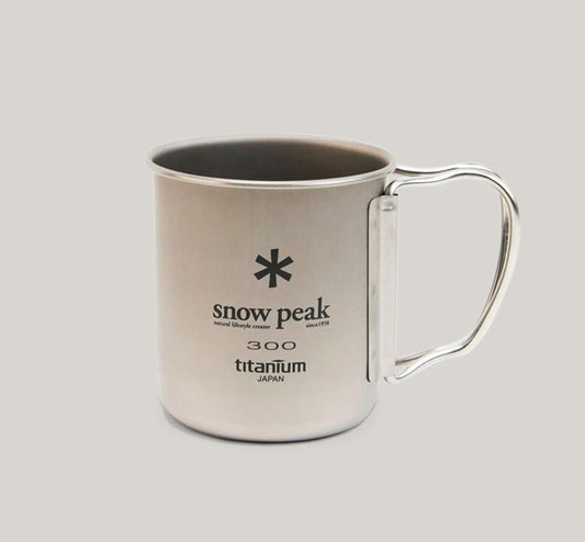 SNOW PEAK TITANIUM SINGLE CUP 300 FOLDING HANDLE CUP