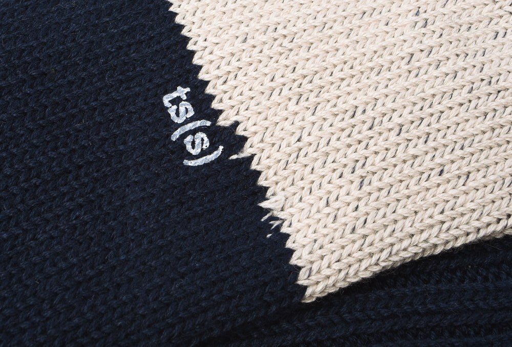 TS(S) UNPAIRED COTTON RIB SOCK (SINGLE) - NAVY