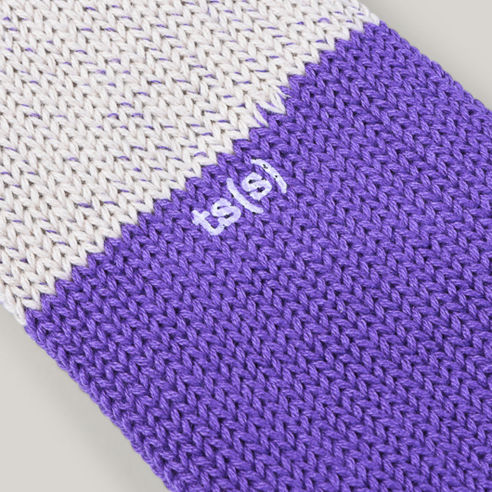 TS(S) UNPAIRED COTTON RIB SOCK (SINGLE) - PURPLE