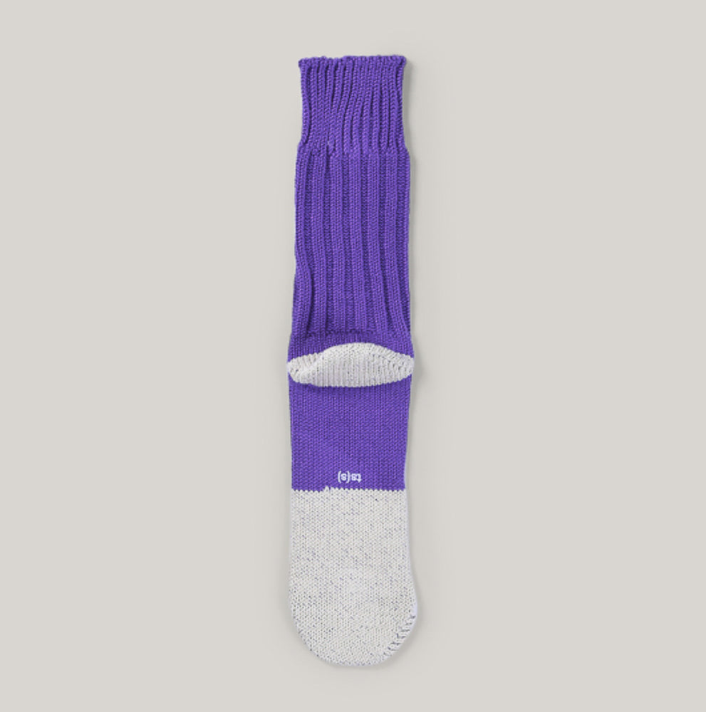 TS(S) UNPAIRED COTTON RIB SOCK (SINGLE) - PURPLE