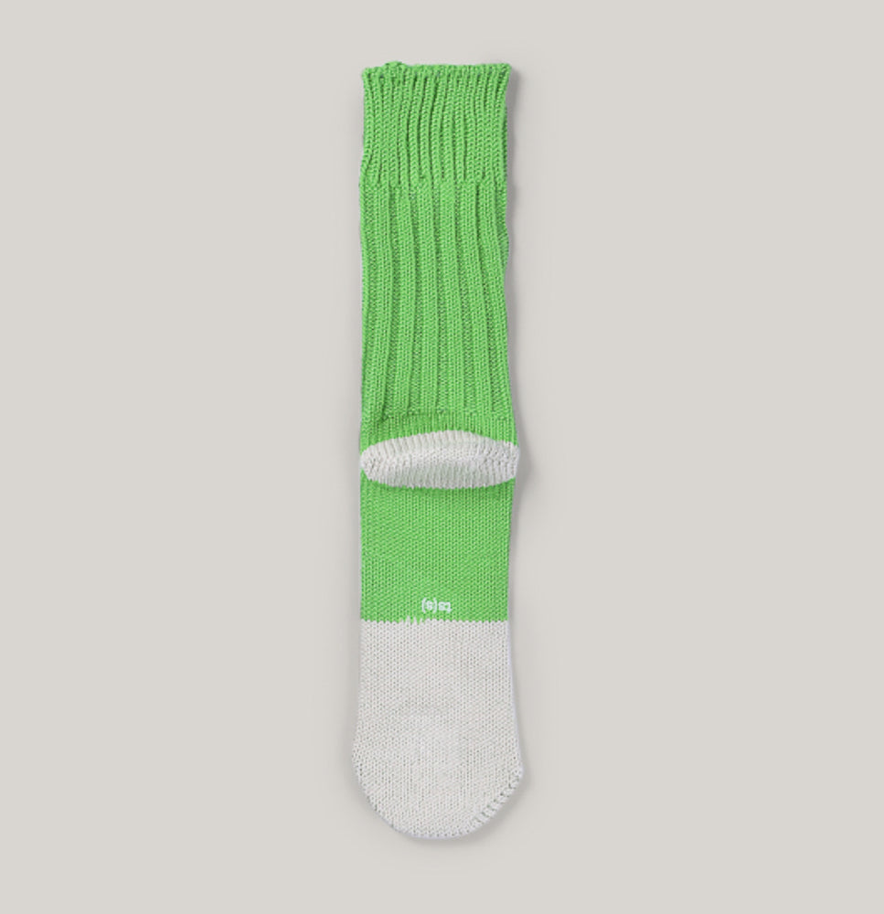 TS(S) UNPAIRED COTTON RIB SOCK (SINGLE) - GREEN