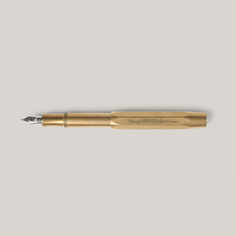 KAWECO BRASS SPORT FOUNTAIN PEN - MEDIUM