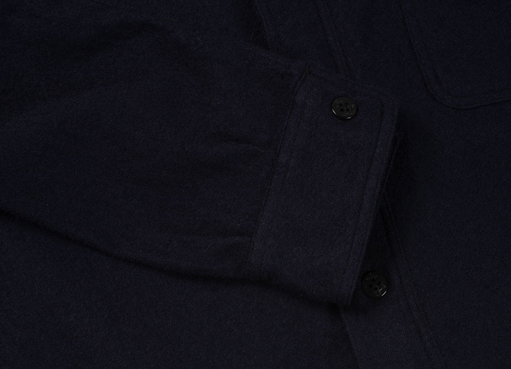 BUZZ RICKSON CPO SHIRT LS WOOL FLANNEL - NAVY
