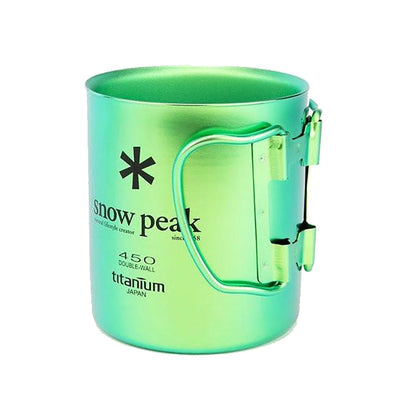 SNOW PEAK TITANIUM DOUBLE WALL CUP 450 - GREEN