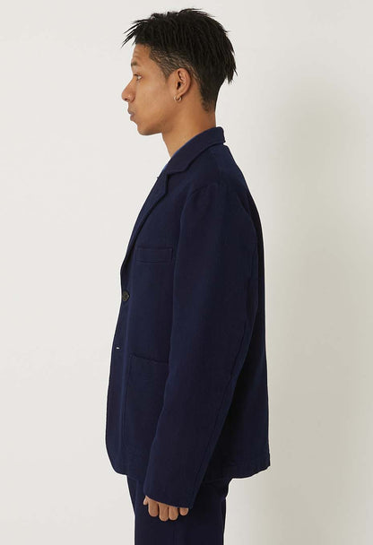 BLUE BLUE JAPAN PURE INDIGO DOUBLE CLOTH SASHIKO TAILORED JACKET