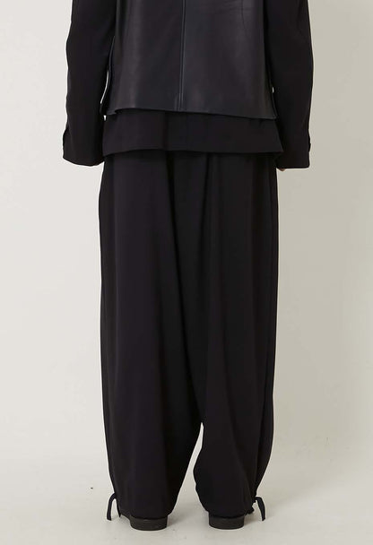 BLUE BLUE JAPAN STRETCH DRY TWILL FULL WIDE PANTS - DARK NAVY