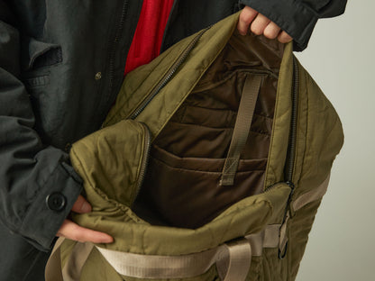 SNOW PEAK QUILTED RIPSTOP DUFFLE - OLIVE