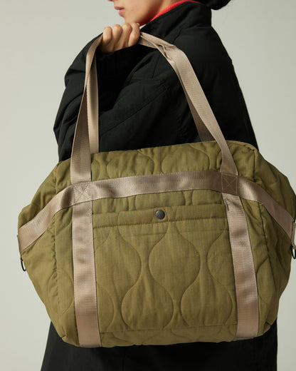 SNOW PEAK QUILTED RIPSTOP DUFFLE - OLIVE