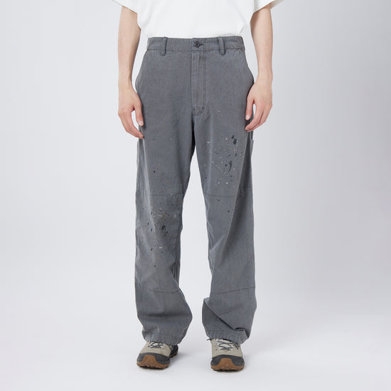 SNOW PEAK SULPHUR DYED FADE PAINTED PANTS - CHARCOAL