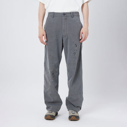 SNOW PEAK SULPHUR DYED FADE PAINTED PANTS - CHARCOAL
