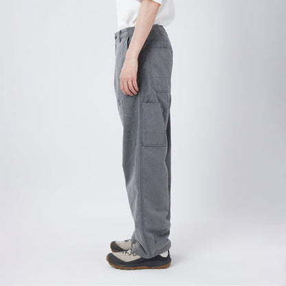 SNOW PEAK SULPHUR DYED FADE PAINTED PANTS - CHARCOAL