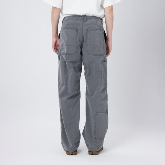 SNOW PEAK SULPHUR DYED FADE PAINTED PANTS - CHARCOAL