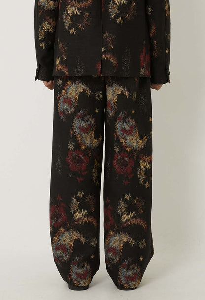 BLUE BLUE JAPAN TSUJIGAHANA GOBELIN STRAIGHT DRAWSTRING PANTS - BLACK