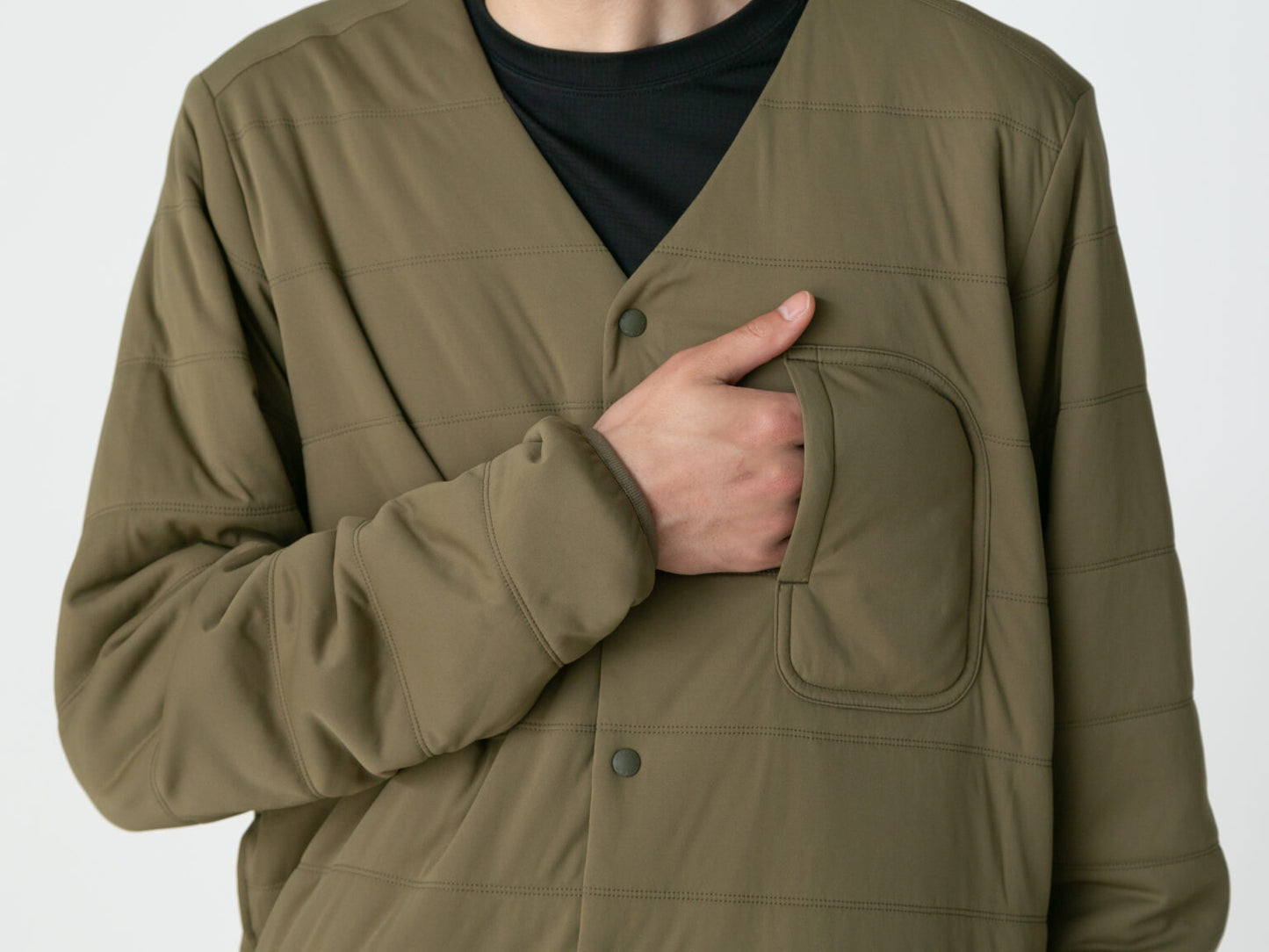 SNOW PEAK FLEXIBLE INSULATED CARDIGAN - BLUE