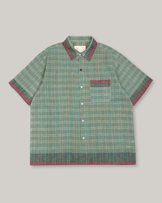 KARDO COREY SS SHIRT - MOSS/ WINE