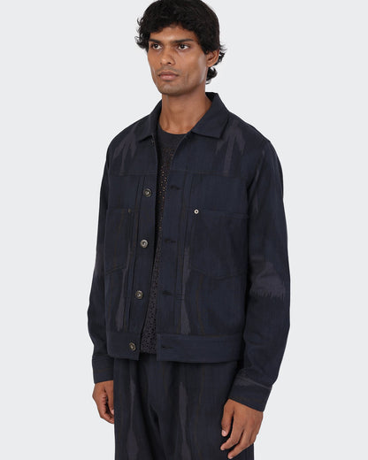 KARDO MARVIN TRUCKER JACKET - MIDNIGHT BLUE