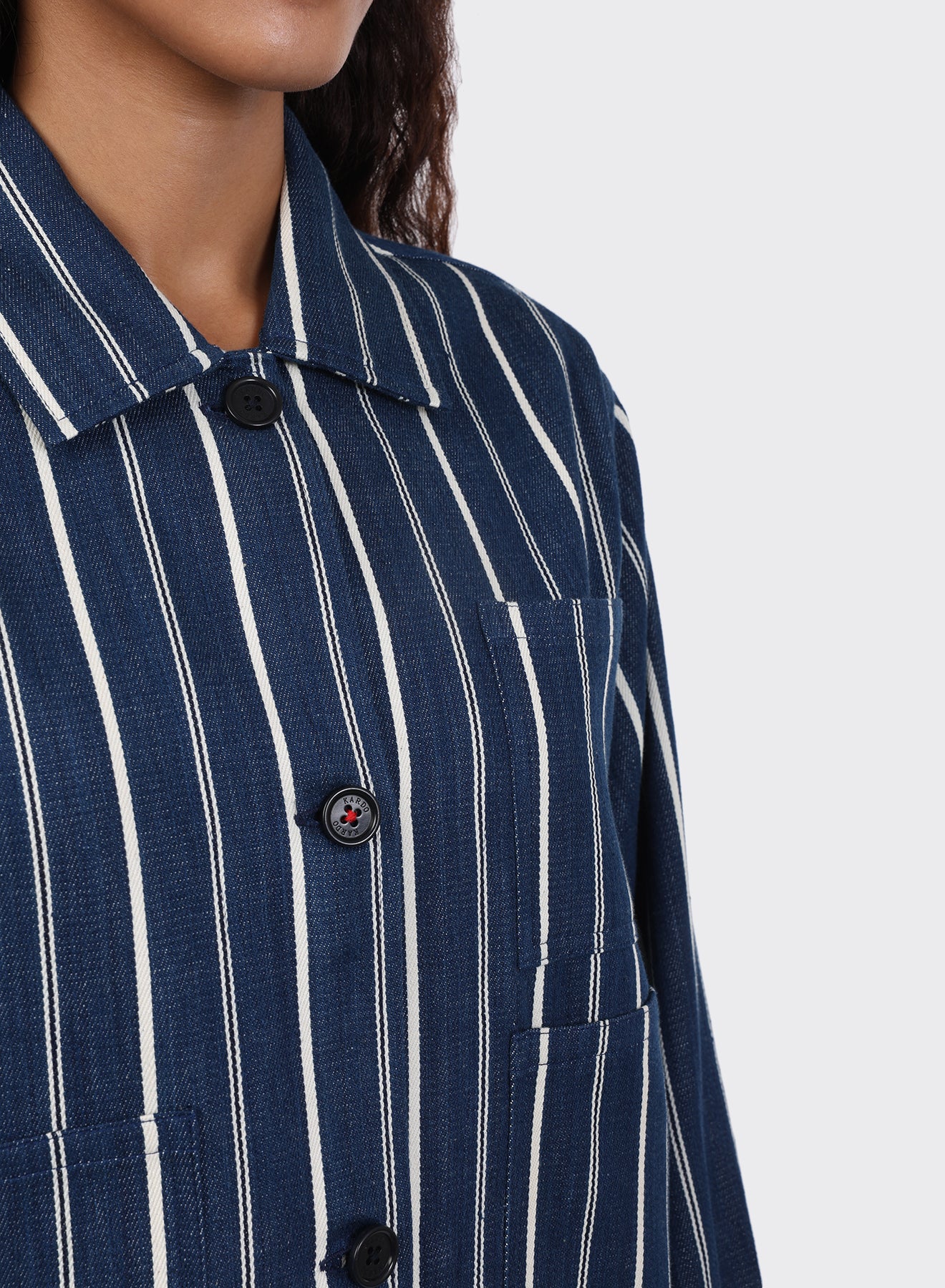 KARDO WOMEN'S RUMI JACKET - INDIGO STRIPE